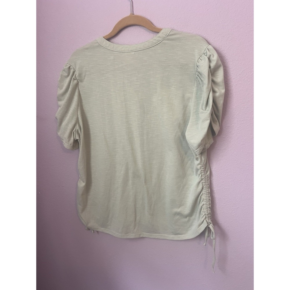 No Boundaries Light Green Button Ruched Sleeves Top Size XXL 19 - Picture 5 of 5